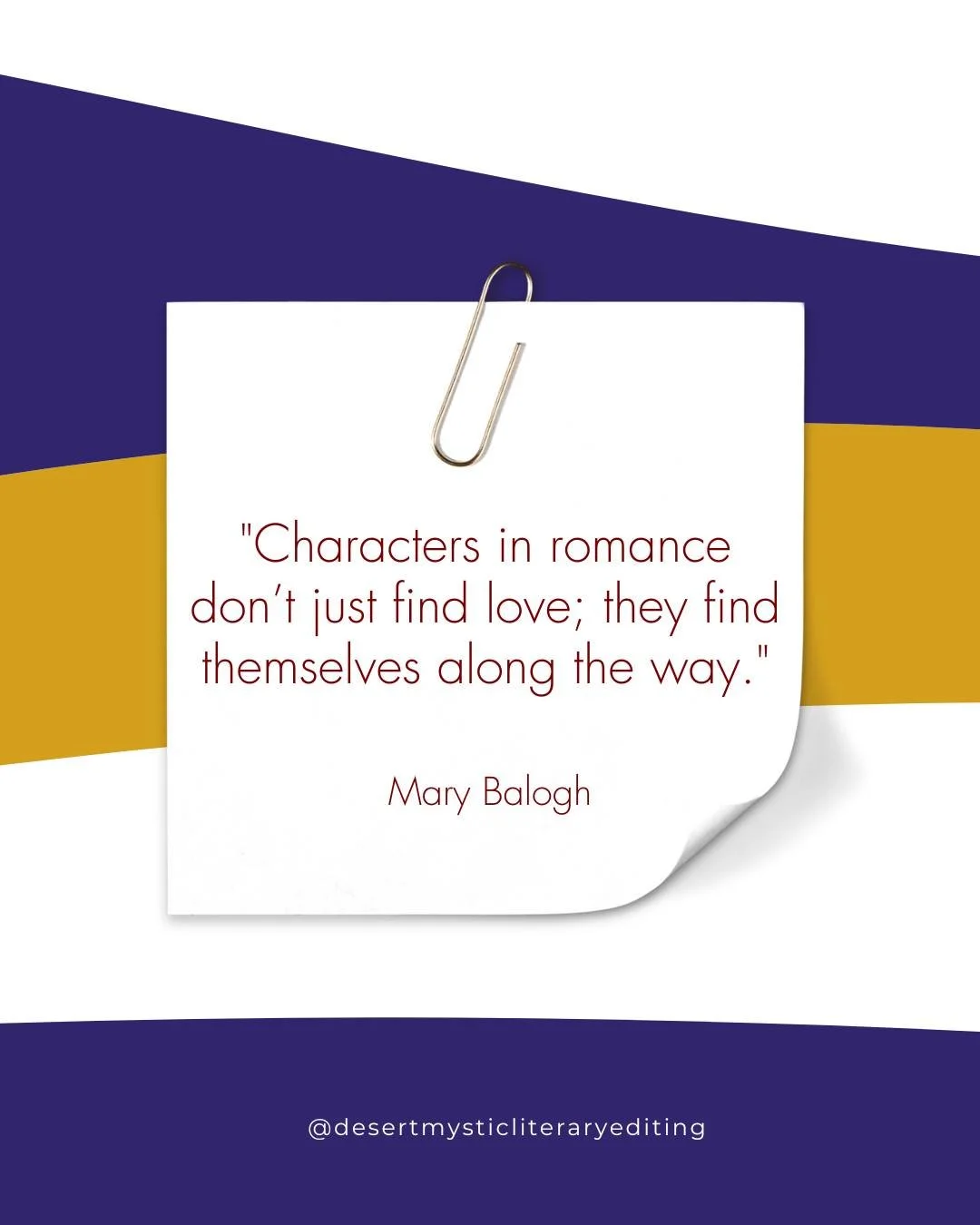 In romance, characters don&rsquo;t just find love&mdash;they discover who they are along the way. #RomanticJourney #SelfDiscovery #AmWriting #DesertMysticLiteraryEditing