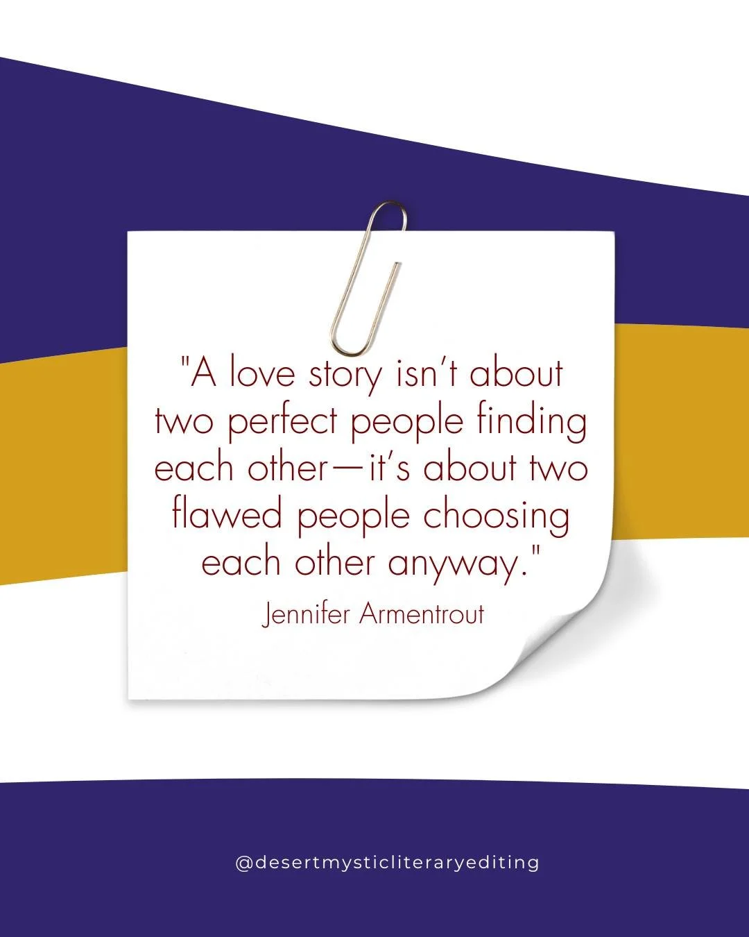 A romance isn&rsquo;t about perfect people&mdash;it&rsquo;s about two imperfect souls choosing each other. #FlawedLove #RomanceWriting #AmWriting #DesertMysticLiteraryEditing