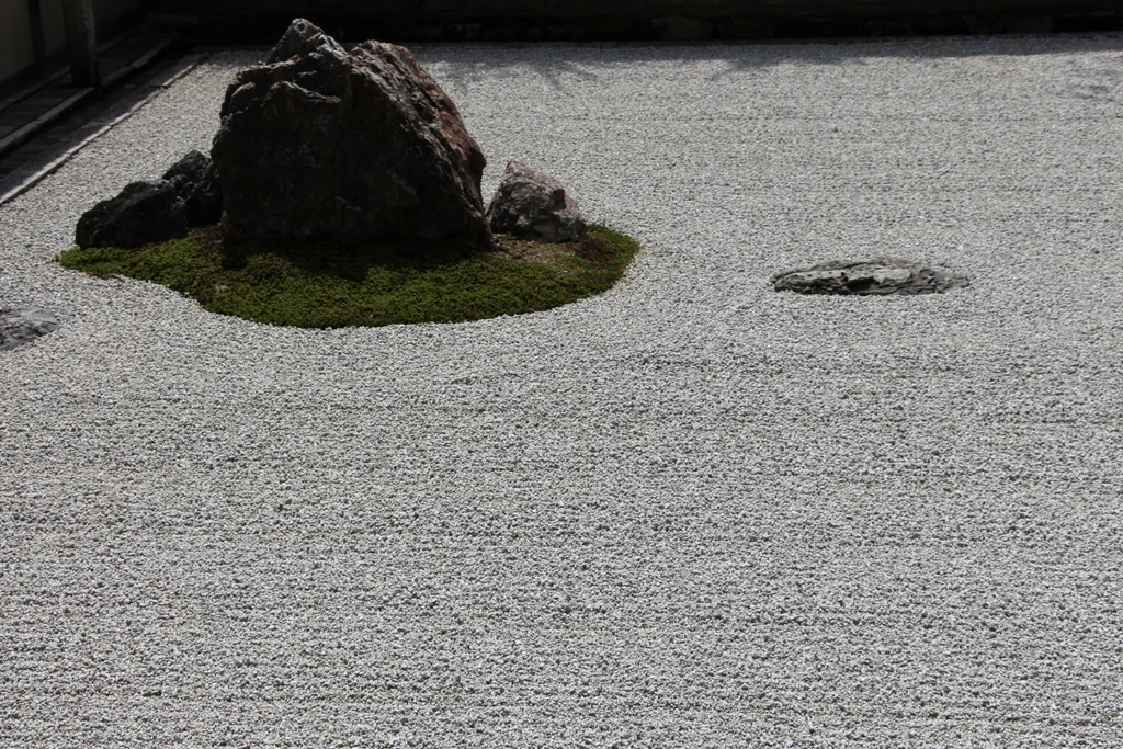 A rock in the famed Kyoto Rock Garden