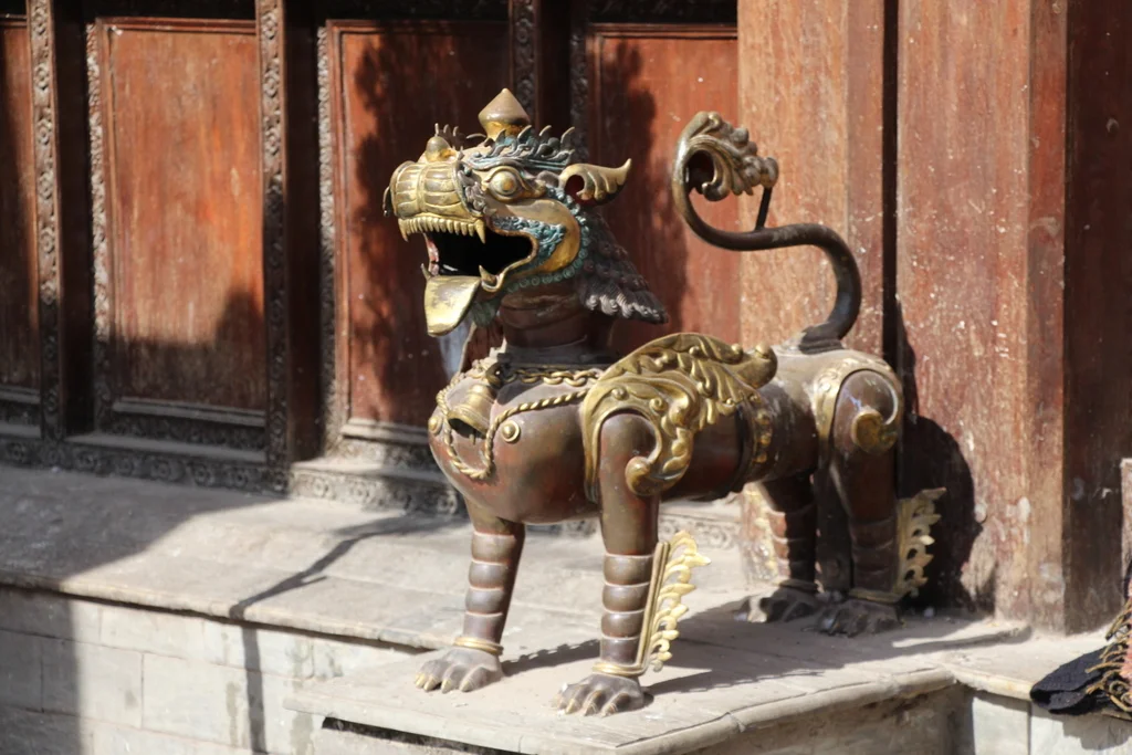 A statue outside a Buddhist temple