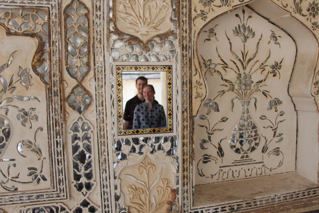 Taken the following day at the Jaipur Fort in the mirror room