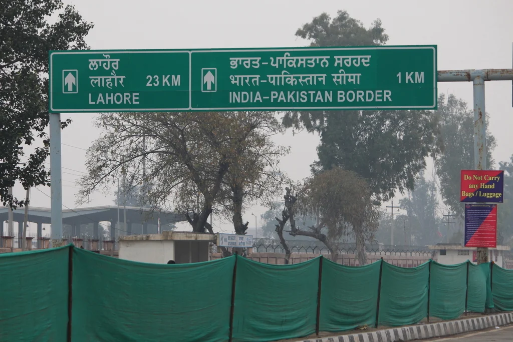 When you see this sign, it's time to get out of the car and walk the rest of the way to Pakistan