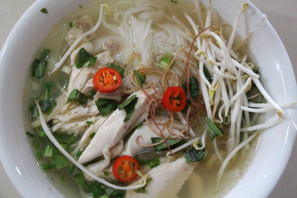 Pho ga, or pho with chicken. 