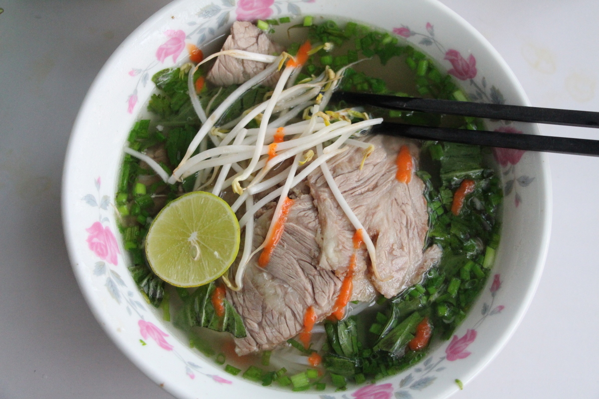 Pho bo, or pho with beef.