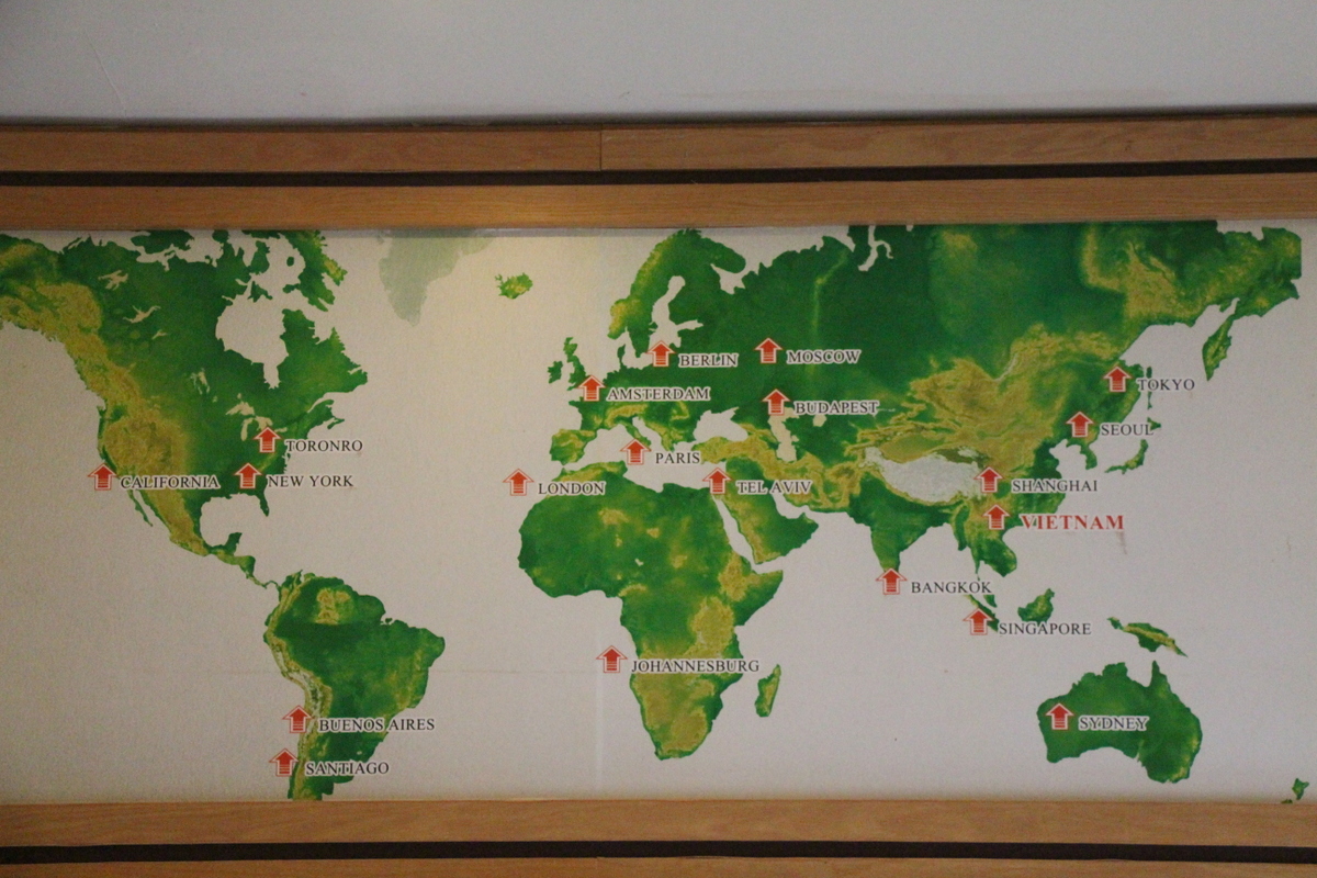 Um, I think whoever placed the cities on this map must have forgotten to clean the civet coffee beans before imbibing...