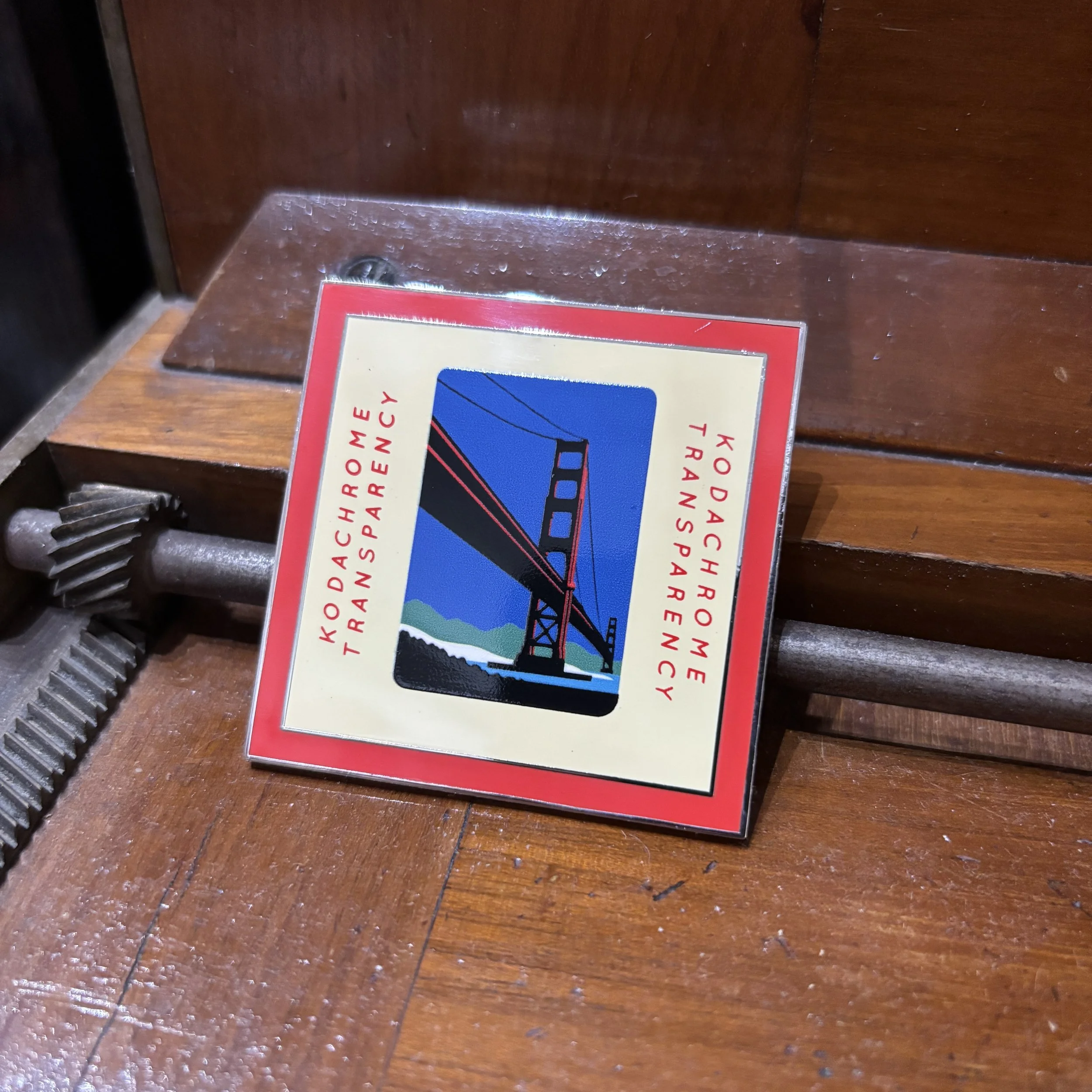 Kodachrome Slide GGB 2" enamel pin