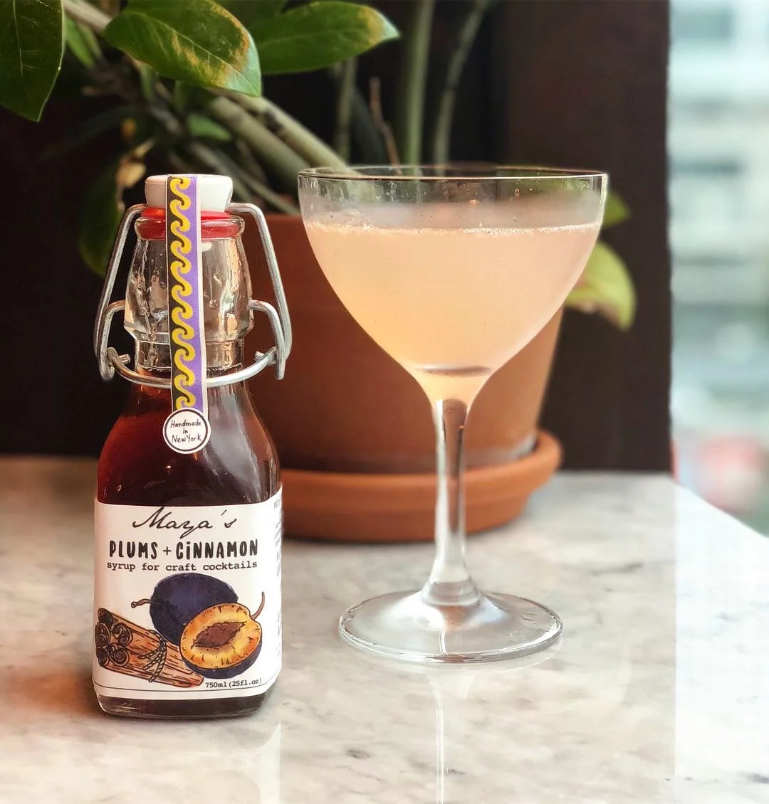 plums + organic cinnamon syrup