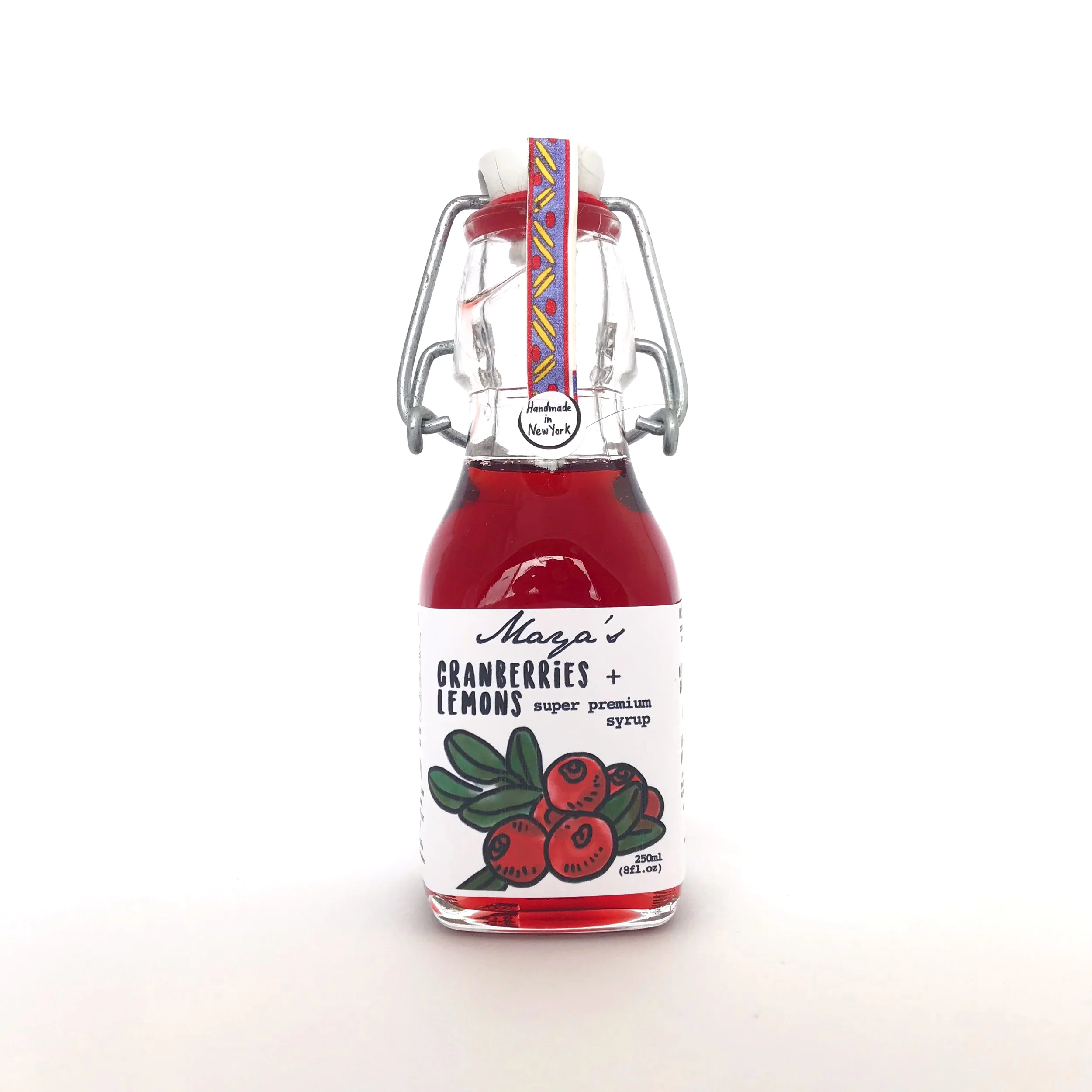 Maya's cranberries + organic lemons syrup 4oz