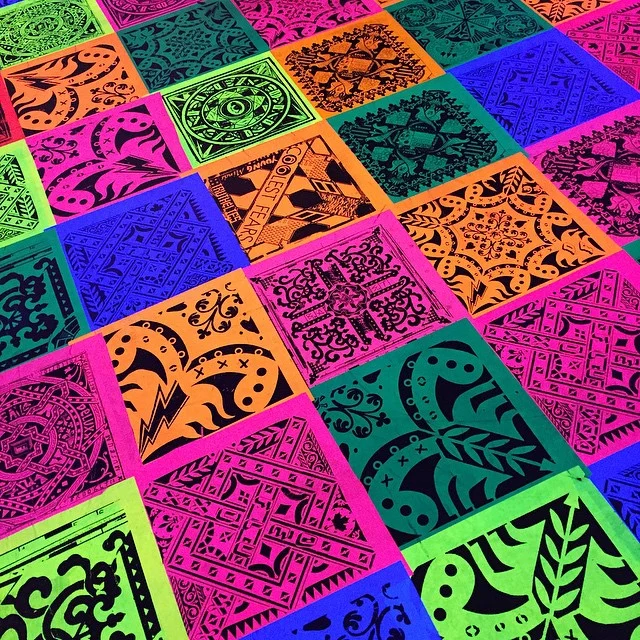 more #faileart at the bk museum #dayglo #perspective #grid