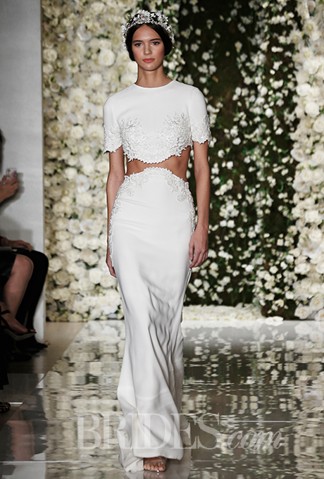 Reem Acra, Fall 2015. Photo courtesy of brides.com