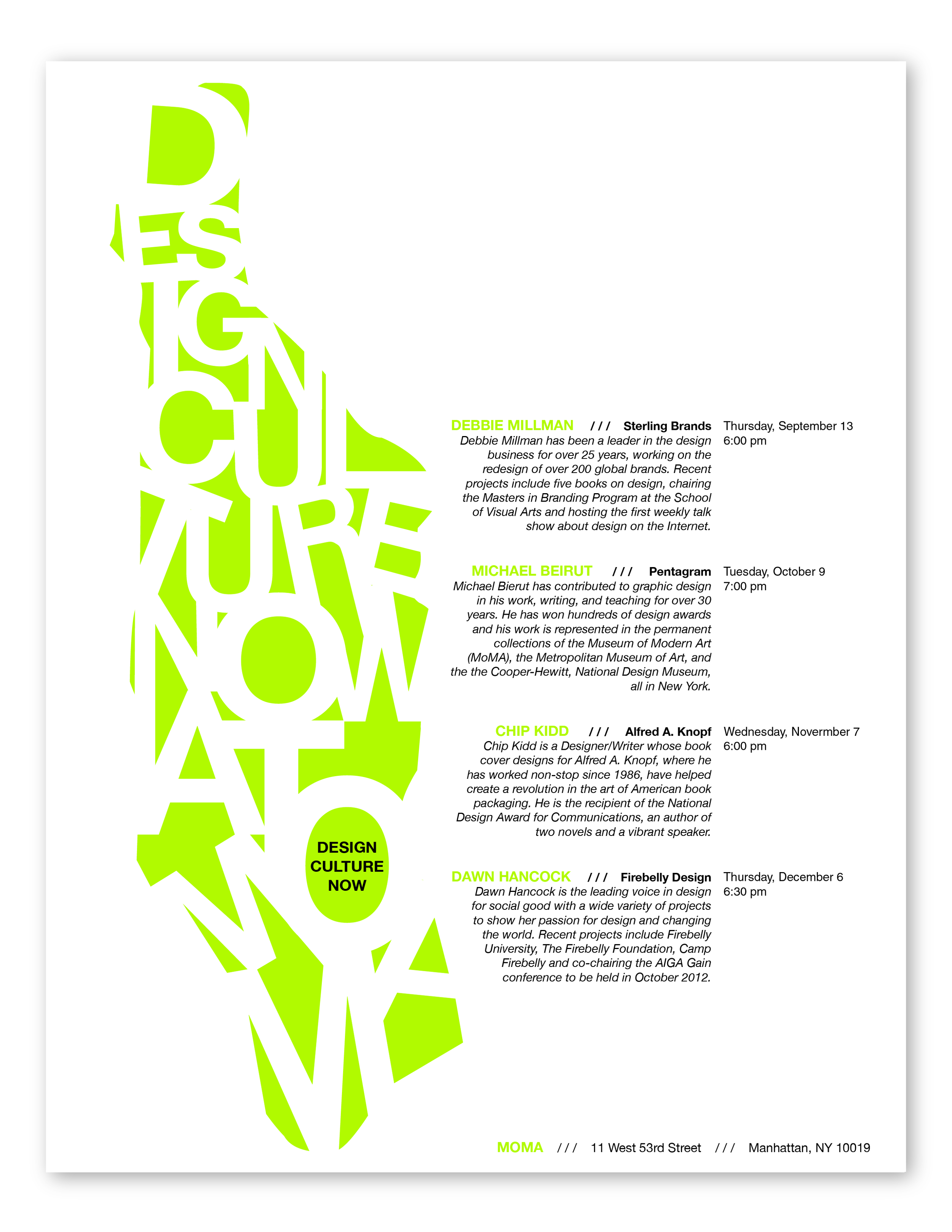Event Poster | Design Culture Now, Manhattan Silhouette