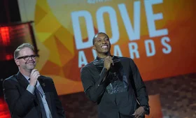  MercyMe's Bart Millard hosting the 45th Annual GMA Dove Awards with Lecrae (Photo Credit: Rick Diamond and Terry Wyatt of Getty Images)