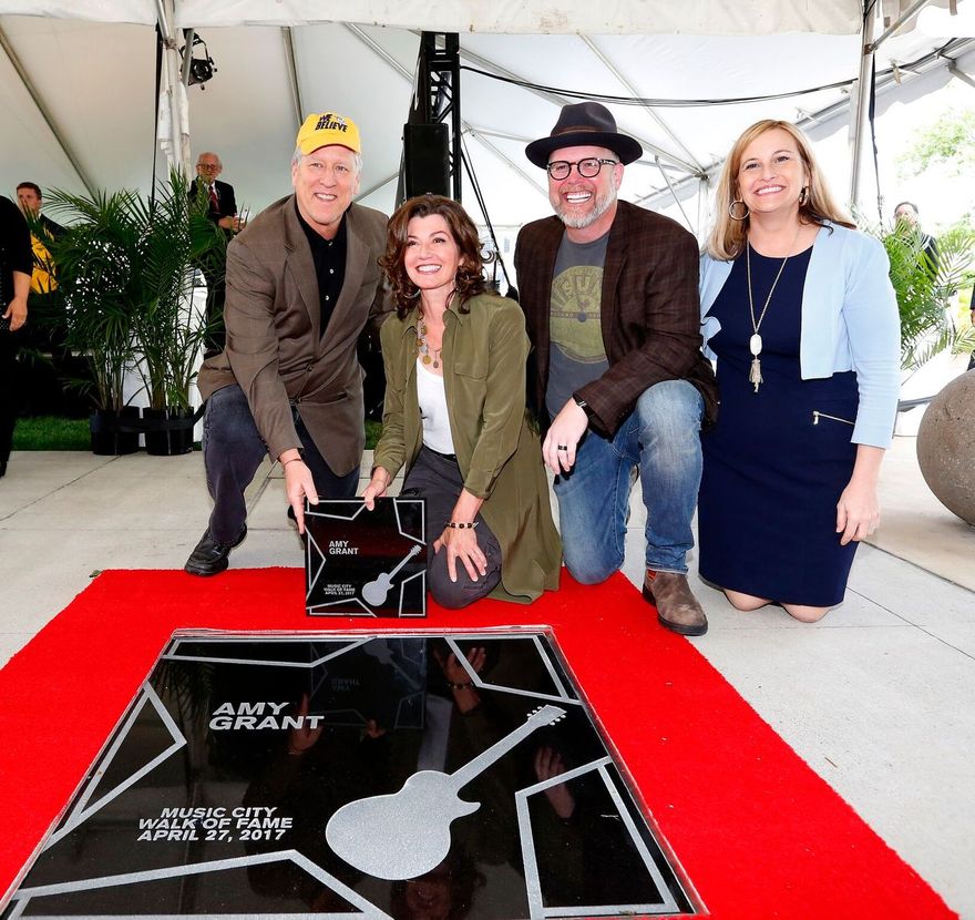 Photo left to right: John Huie, Amy Grant, Bart Millard, Nashville Mayor Megan Barry Photo credit: Donn Jones