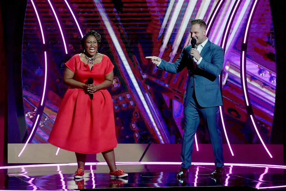 Co-hosts and nominees Mandisa & Matthew West. Credit: Getty Images for K-LOVE