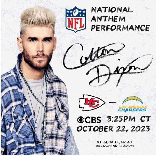 Colton Dixon is ringing in Christmas early with the debut of the original track, &quot;Home For Christmas,&quot; available across all DSPs today. 
On October 22nd, he will make his NFL debut when he sings the National Anthem for the defending Super B
