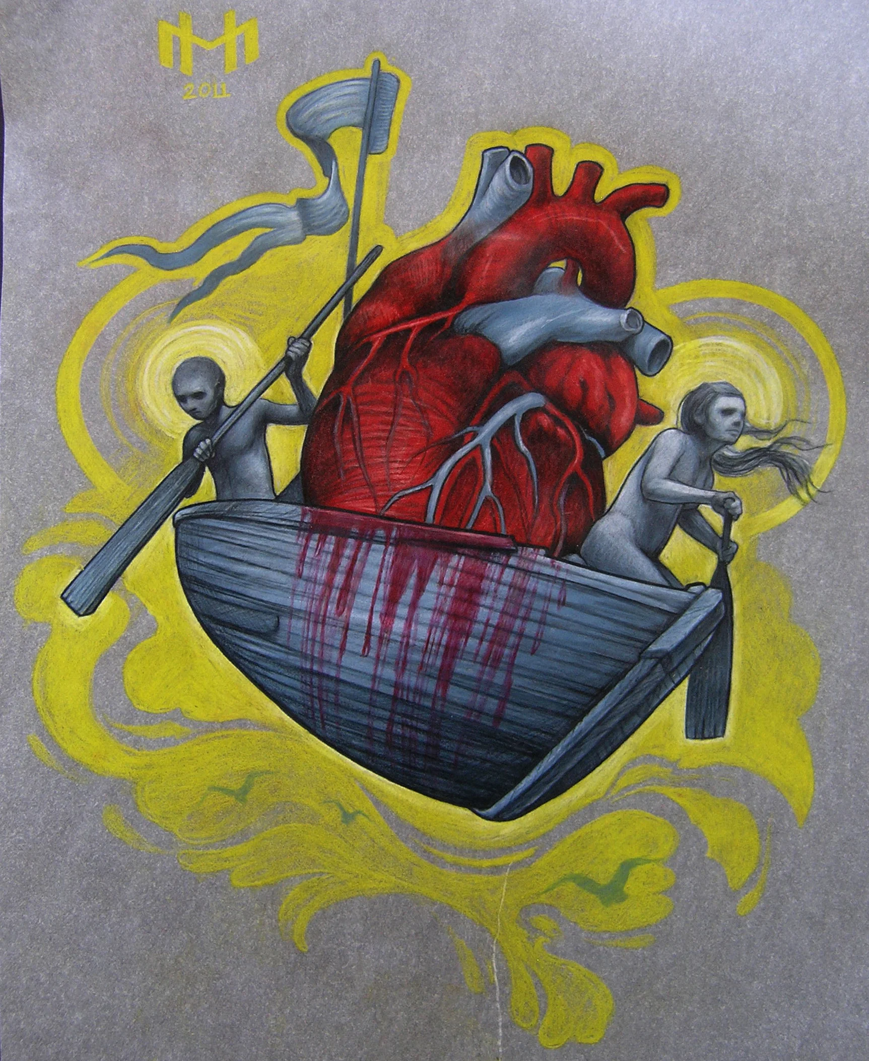 pencil crayon on velum, 2011. Private collection, Calgary.