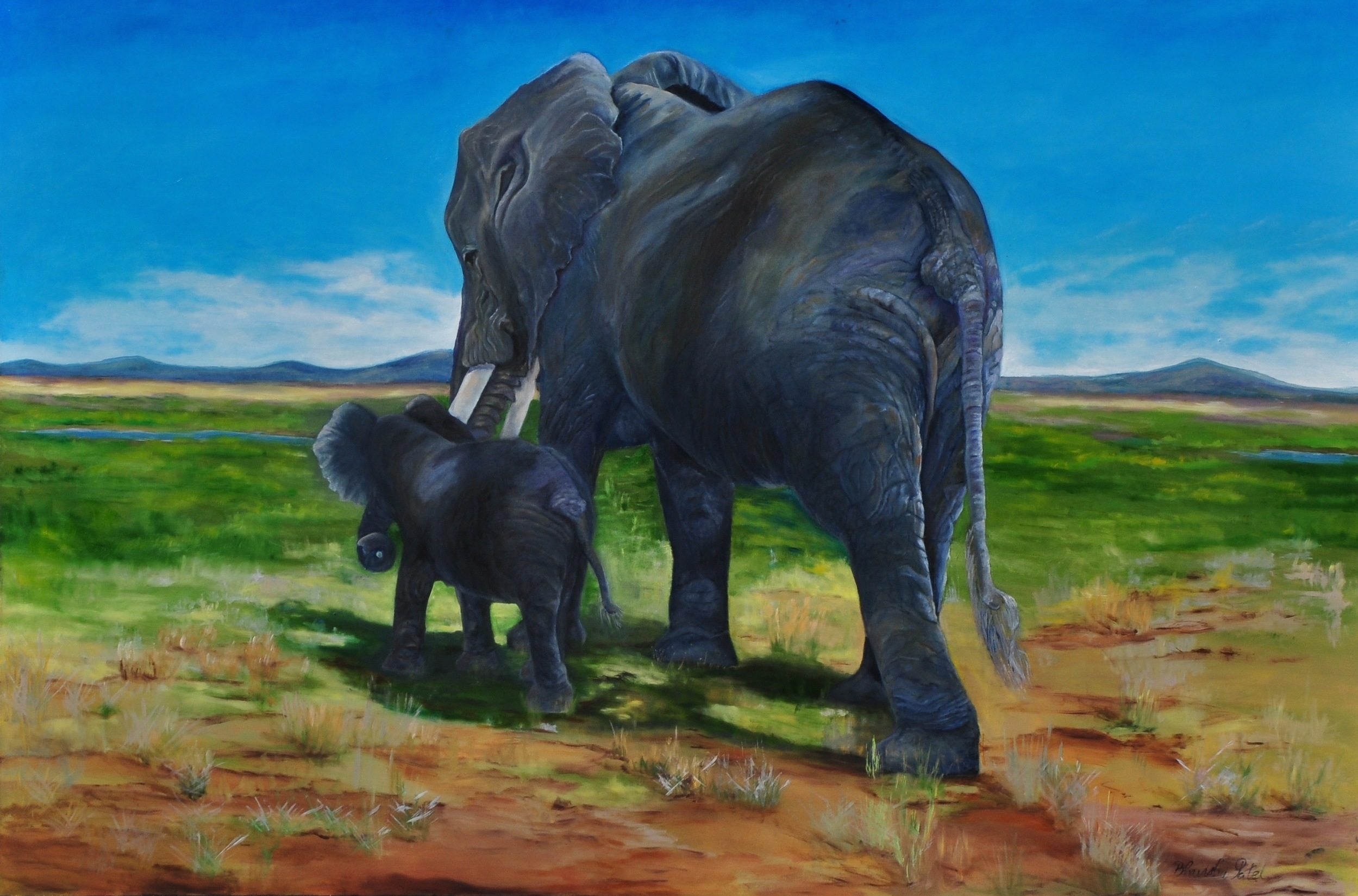 Introduction To Abundance, 2016. Oil on canvas, 48" by 70"