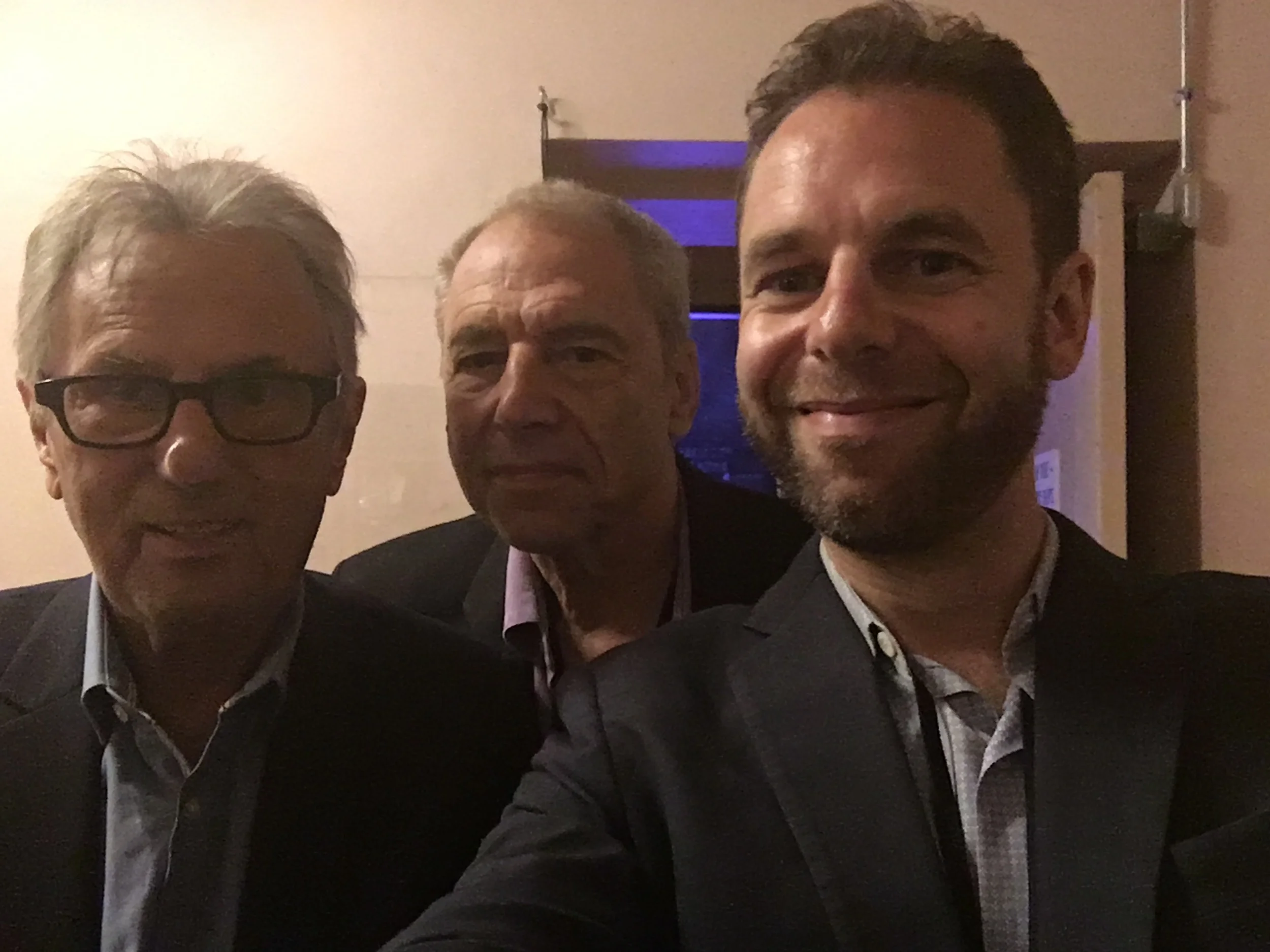 Al Schmitt, Ben Sidran and Leo Sidran in Cleveland (June, 2016)