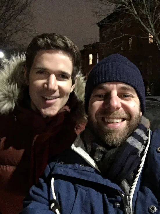 Quick selfie in the cold in January, 2017 with Ben Wendel and Leo Sidran.