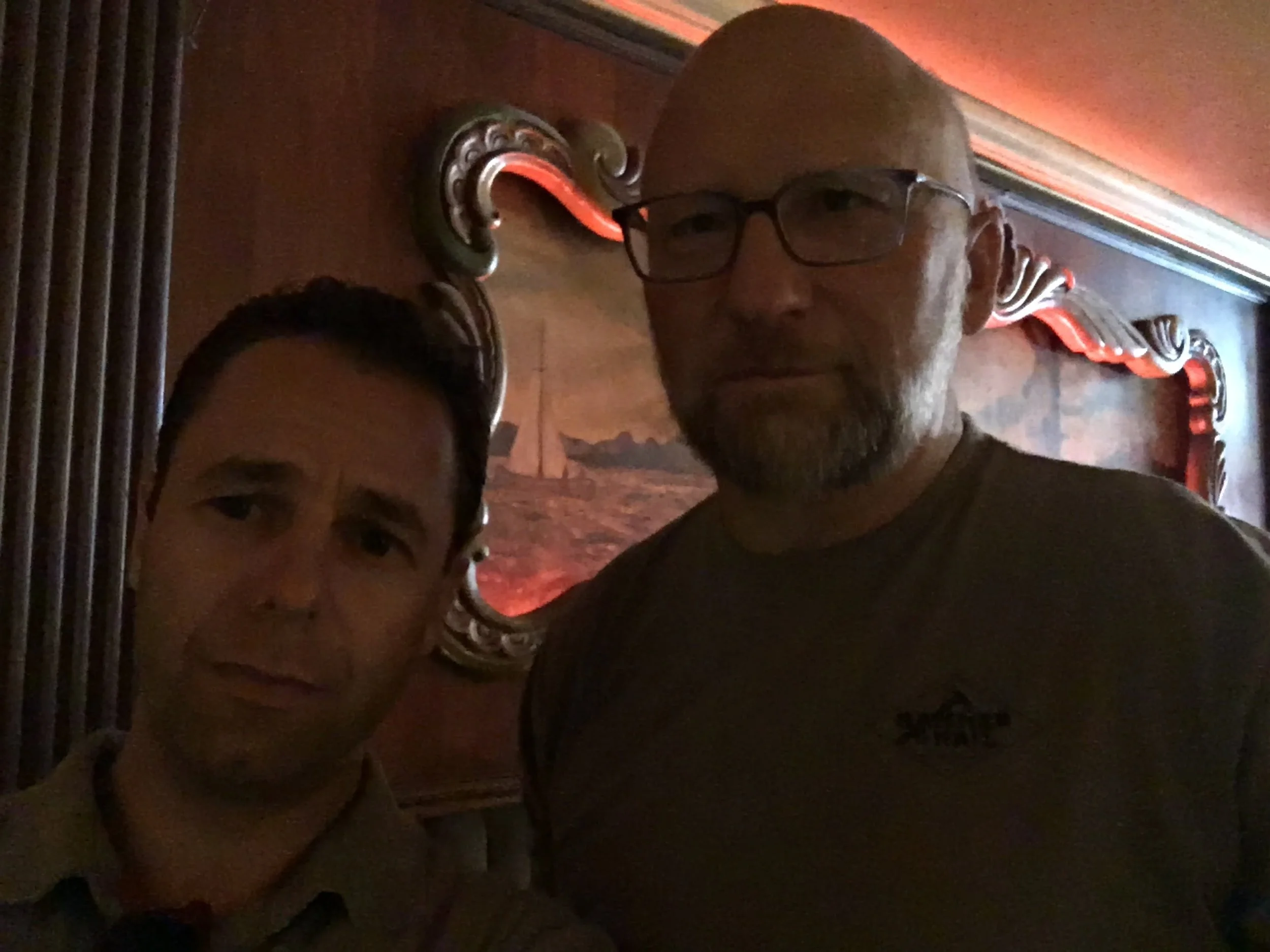 Me and Green Mill owner Dave Jemilo. "Never let them see you smile."