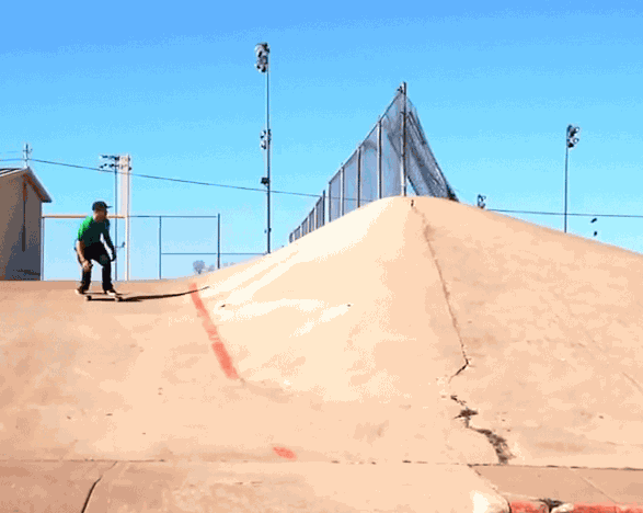 Yep, that's a big one. Zered Bassett, kickflip. Converse Burnt Ice and Bum Glaze , 2013.
