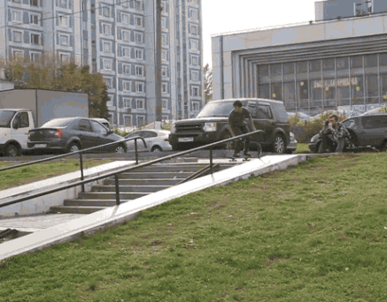 The spirit of Misled Youth is alive and well in Russia. Gosha Konyshev, backside feeble grind. Effect of Growing Fury, 2014.
