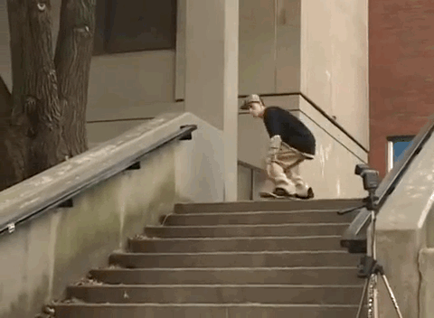 Ever tried a frontside noseslide down something? Then you know how hard this must have been. Tommy Wisdom, frontside noseslide, City People II : Boston Creme, 2006.