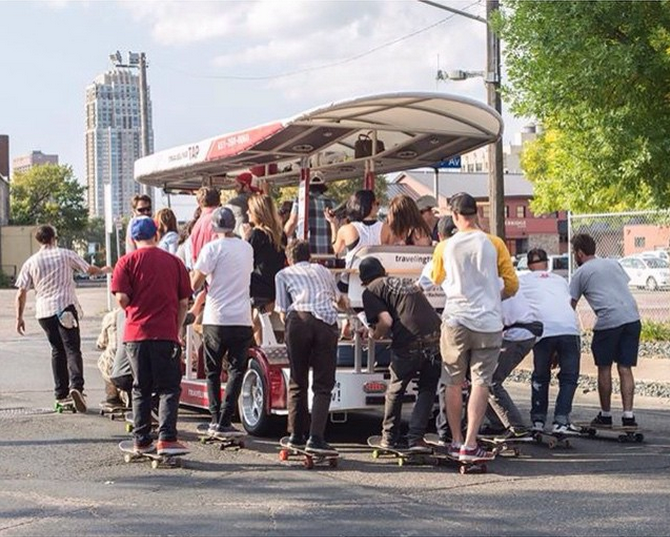 Shot of the day. Peddle pub skitch. Photo: Dan Huseby