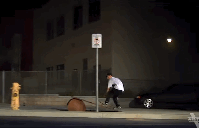 Dane Vaughn has always been really, really good at skating. Frontside Heelflip, 2014. Always On The Grind , Venture Trucks.