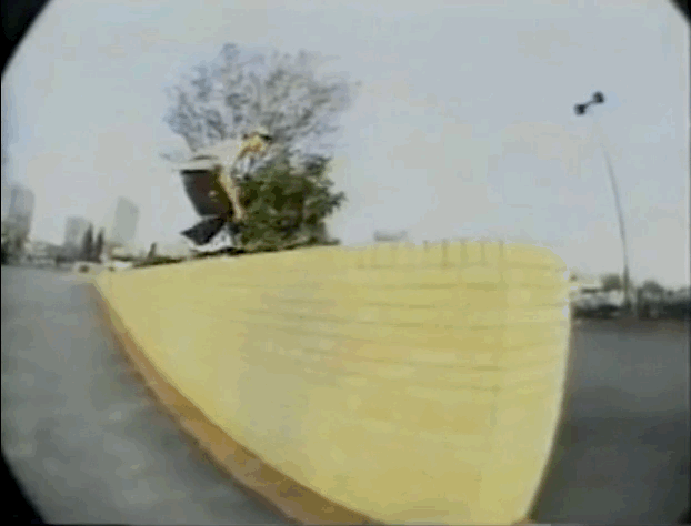 Jayme Fortune was always a ripper, check out this switch frontside flip from deep in the cargo pants era as proof. Photoplay , 2000.