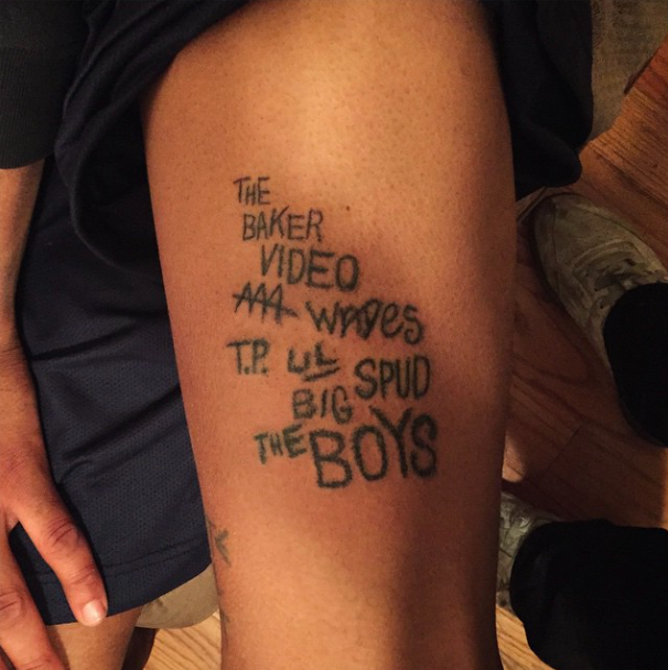 Beebs kinda grabs his boy, The Baker Video and stickers