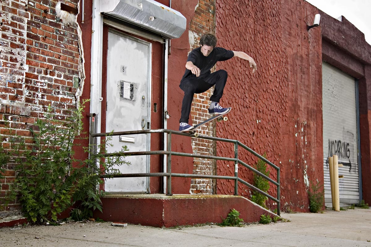 Cookie moved to CA, but he's not done with the East Coast. Nosegrind, Brooklyn, NY. Photo: Chris Whitaker