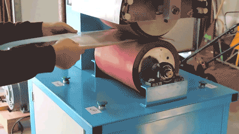 The process of applying graphics via heat transfer.