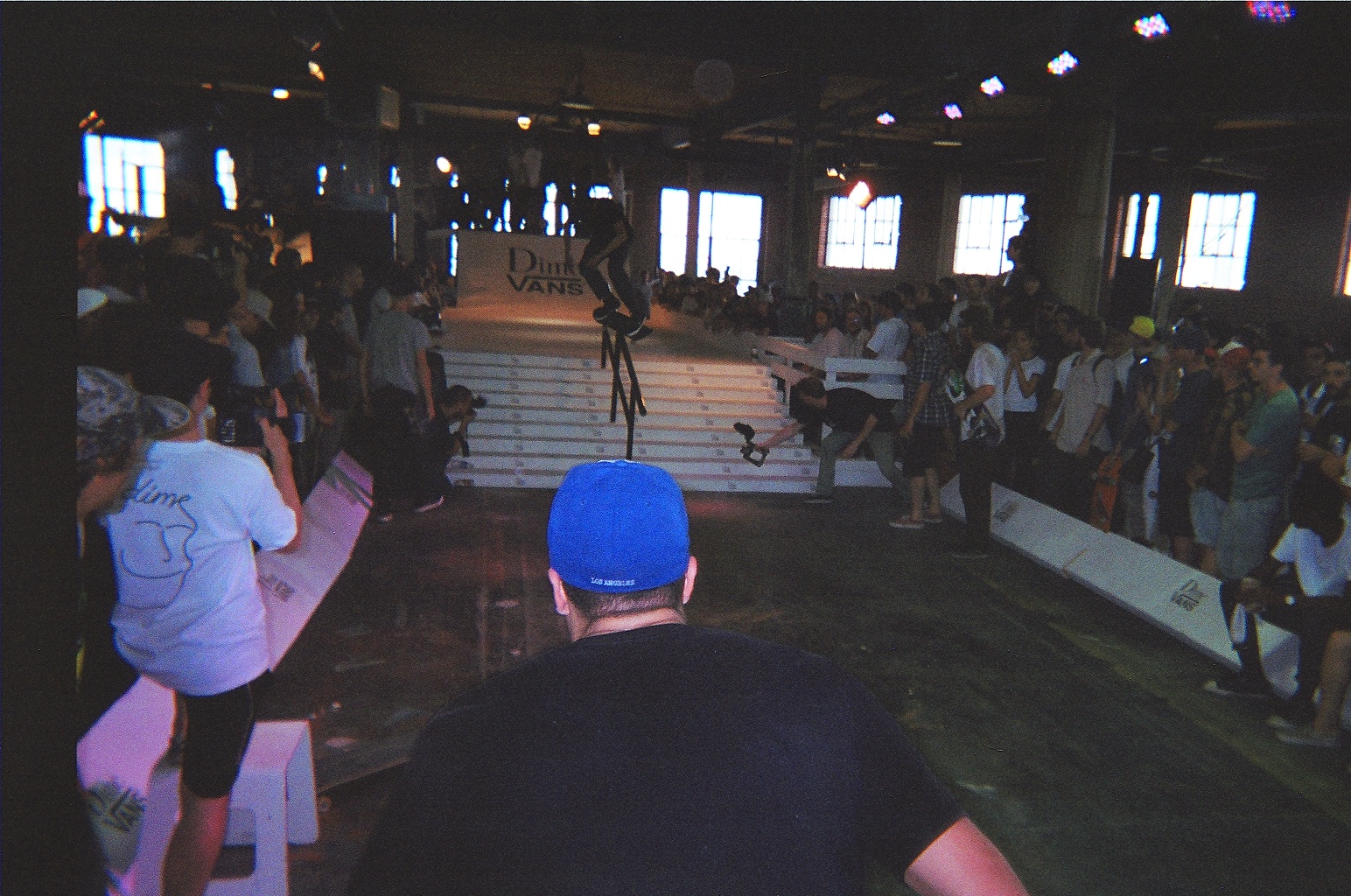 It was hard to get a shot of the rail portion of the contest, but Aarron Herrington was ripping so I scammed a shot over some guys head.