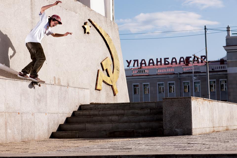 JACK SABBACK ~ ULAANBAATAR, MONGOLIA Trick: Backside lipside. Photo by Jonathan Mehring.