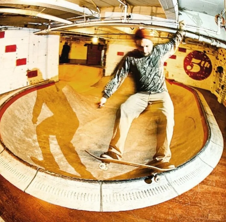 Jesse Clayton enjoys a frontside 5-0 on the ramp he got built. Probably feels pretty rad. Photo via @robertjreed