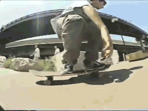 Nollie backside nosegrind backside 180 out. Also from Photosynthesis , but if you're like us, you definitely knew that.