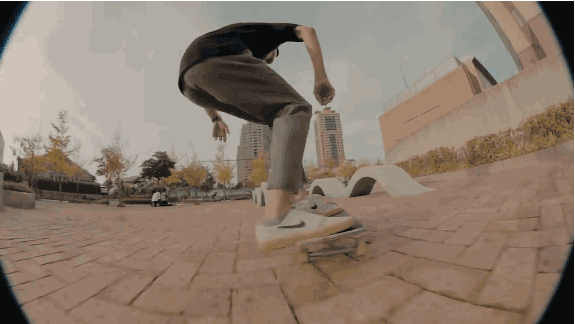 Walker Ryan doing what we'd all want to do if we came across these sculptures. Transworld Cinematographers Project .