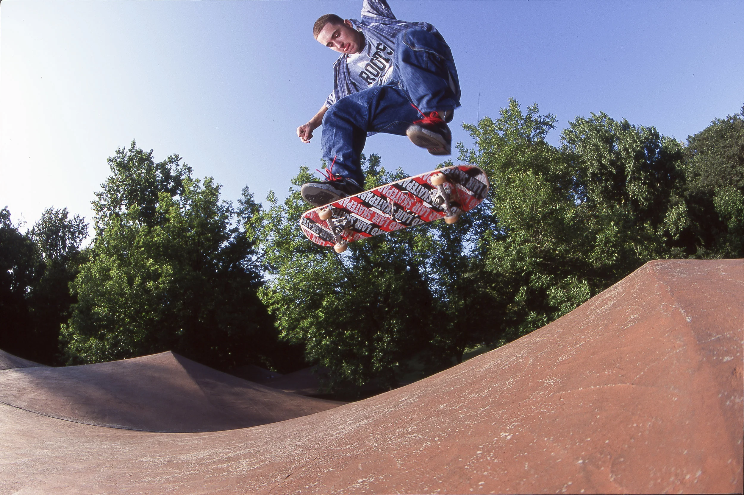 Long before CJ completely destroyed this place , the roofs were definitely Elijah Collard’s spot. Nollie heelflip.