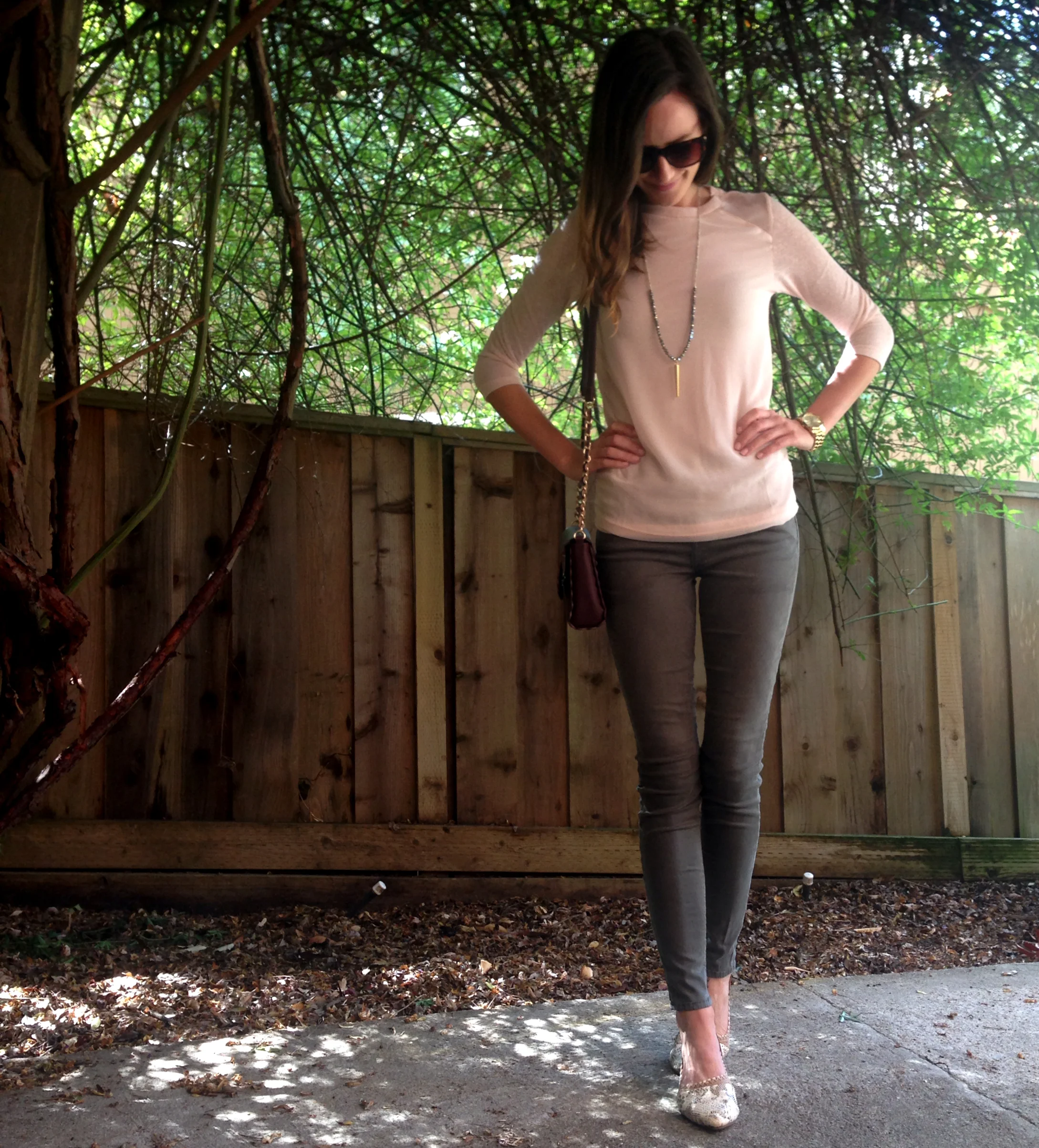 Shop the Look Below. Top: ASOS. Jeans: J Brand. Shoes: Dolce Vita via Tjmaxx. Necklace: Jessica Simpson via Tjmaxx. Bag: ASOS. 