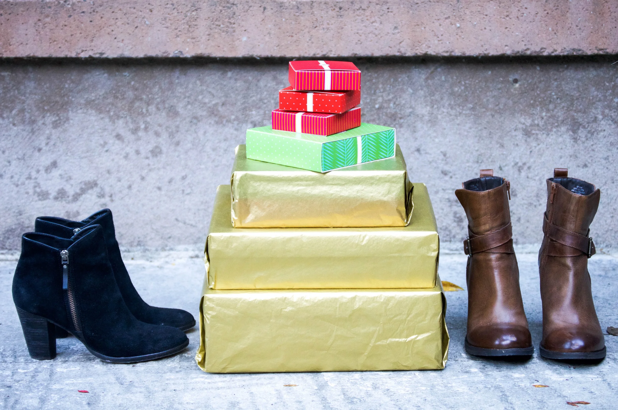 Shop the boots: Black Cole Haan boots + brown Steve Madden boots 