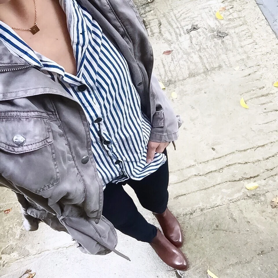 This is the perfect striped button down from SheIn and it's a steal at under $13 !! 