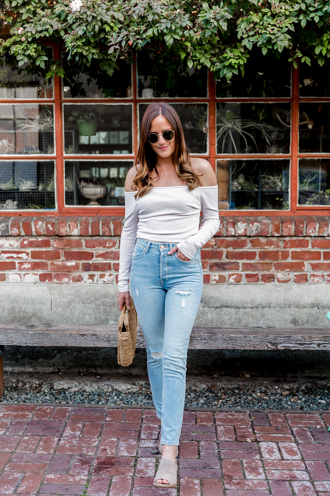 How to Wear a Fitted Off-Shoulder Top — Girl Meets Gold