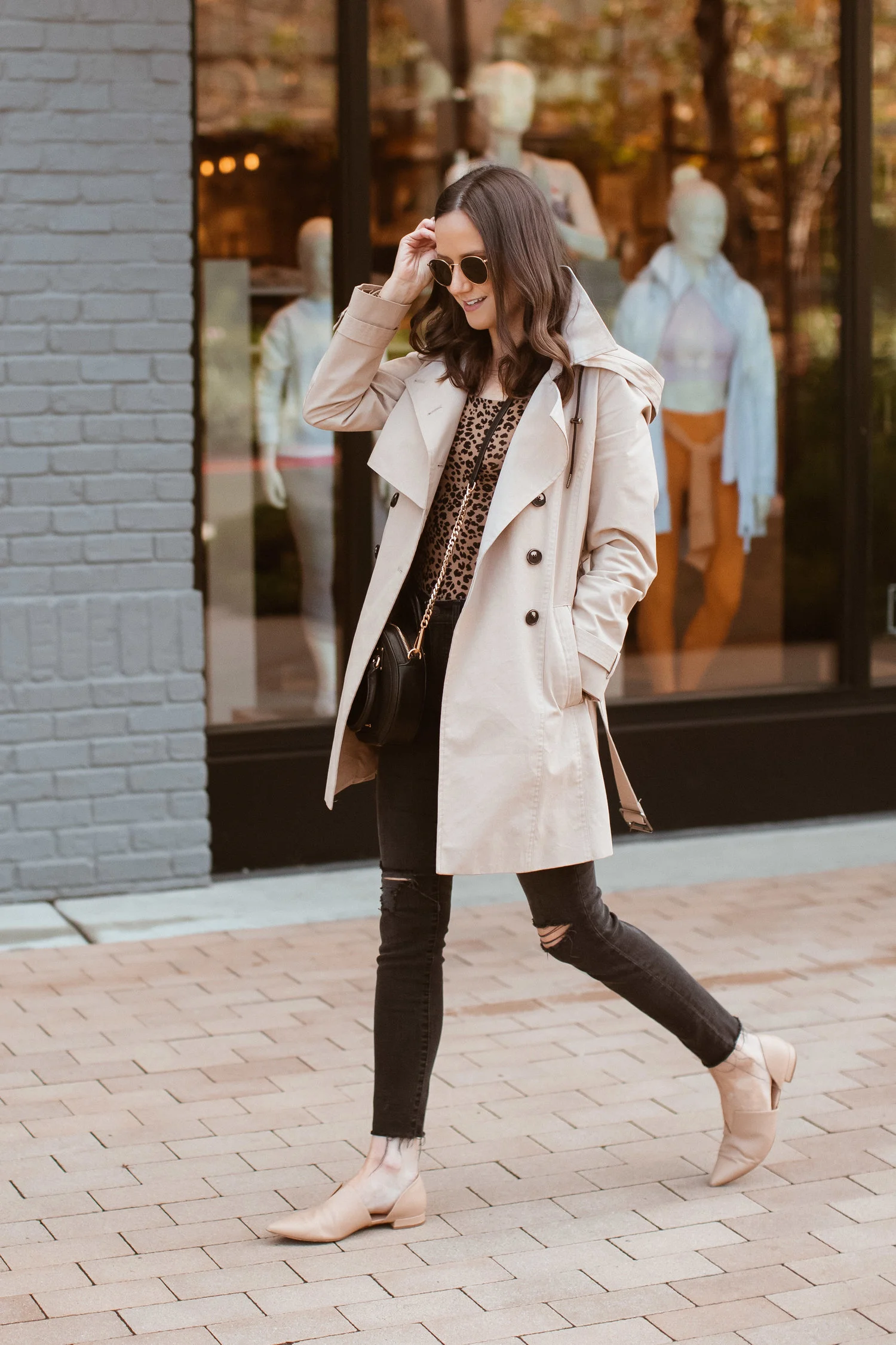 Leopard Bodysuit and Trench Coat