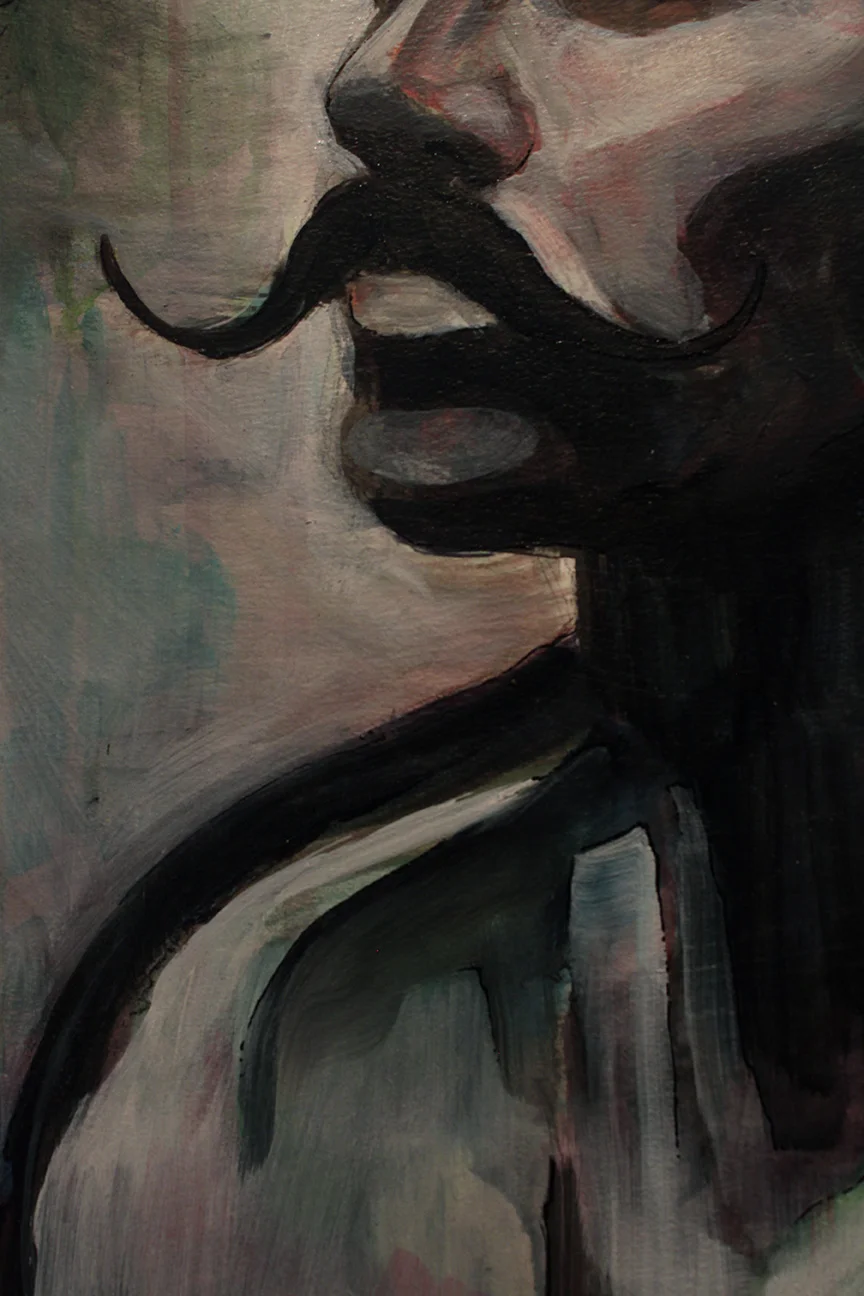 Ghostiah Gone. Oil on Wood Panel. 20” x 20” (Detail)