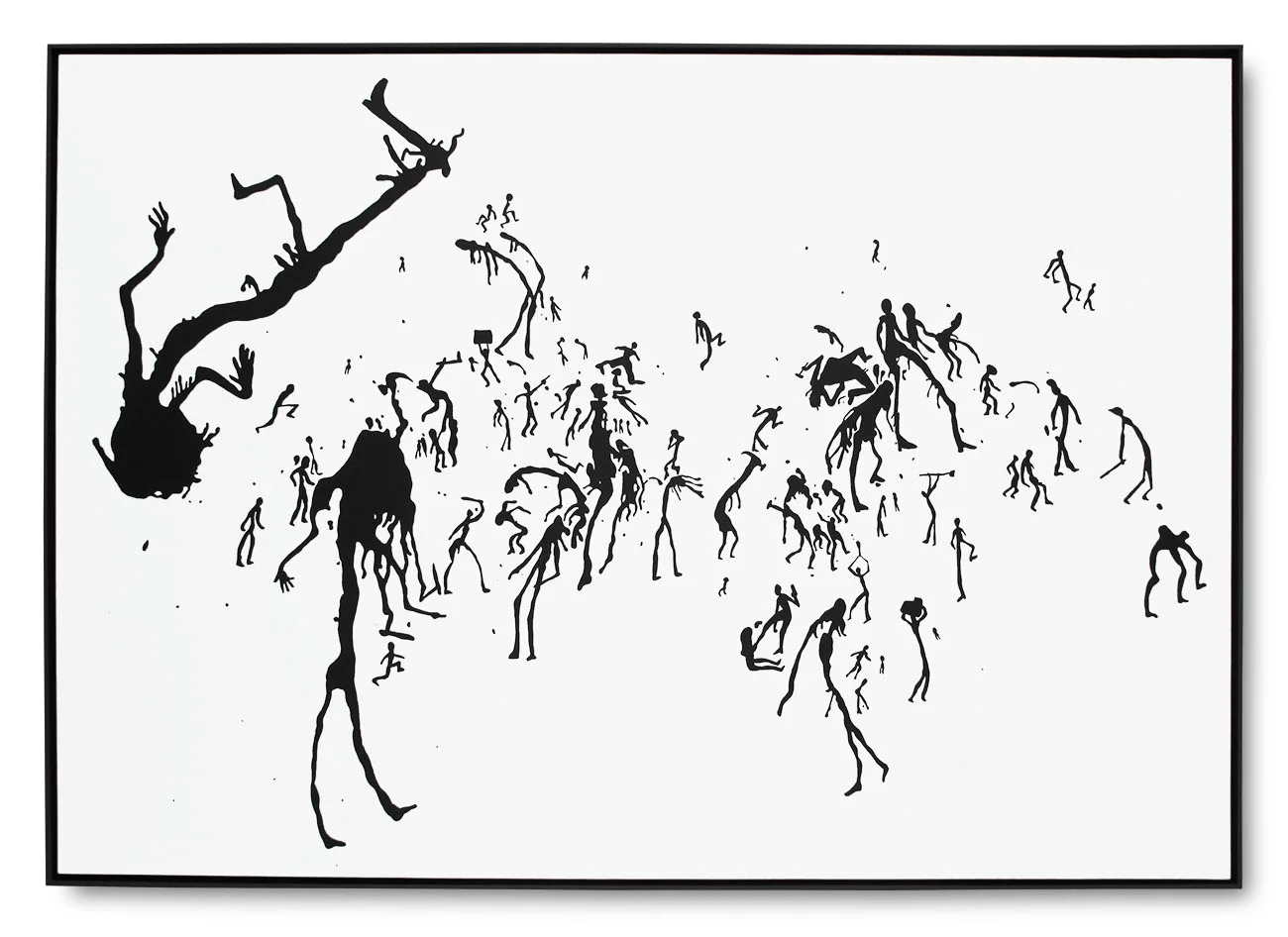 "A Passing Riot", latex on wood panel, 68.5x48 in