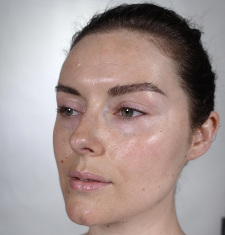 After removing the mask.