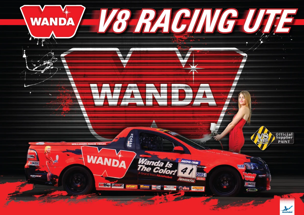 Wanda V8 Racing Ute Poster