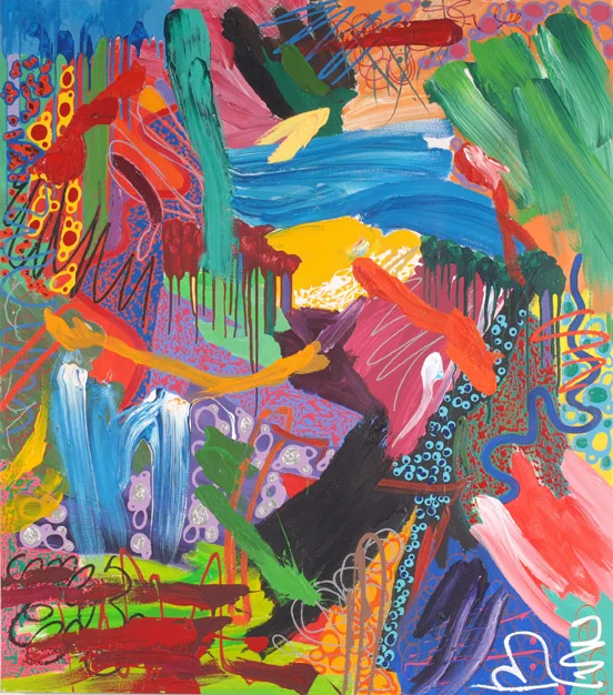   2006   48” X 54”  Mixed media on canvas    
