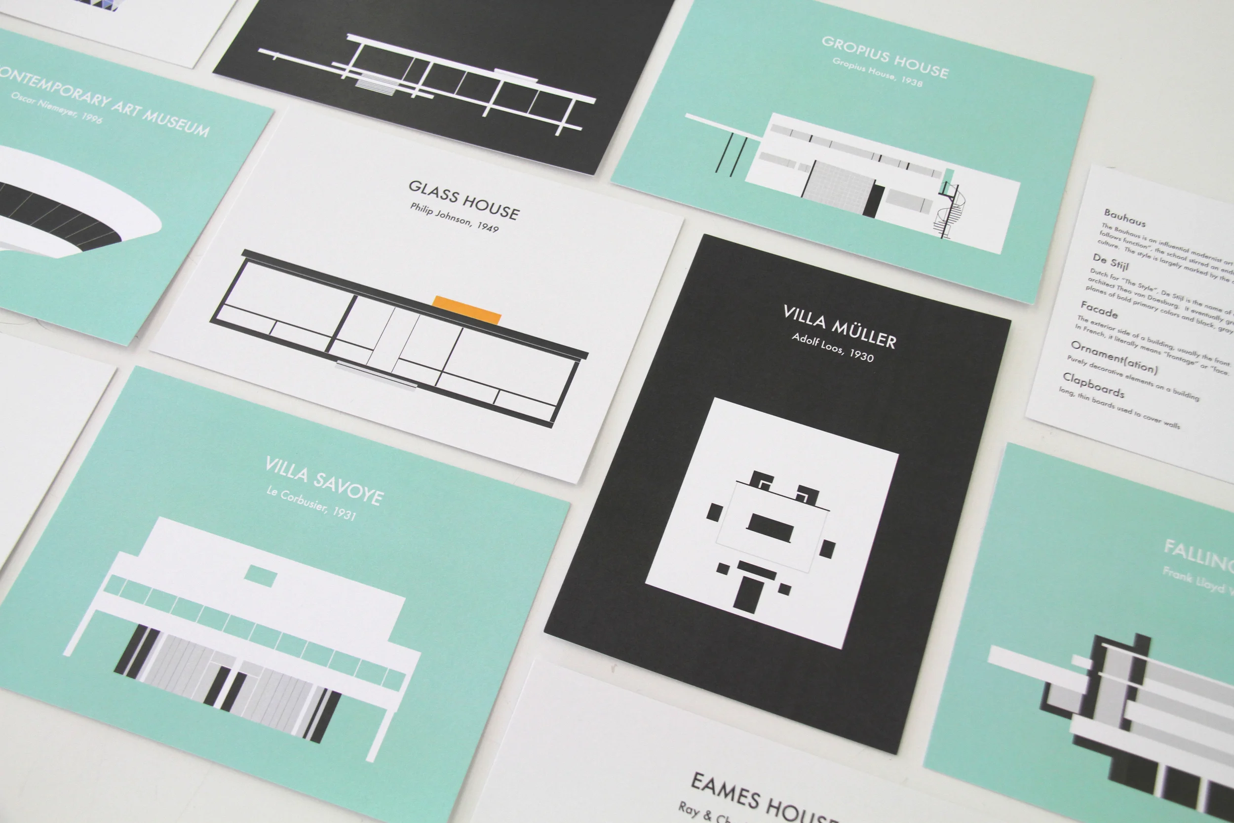 One of the products I sold was a 5x7" print pack of all the illustrations I made of famous modern architectural buildings.